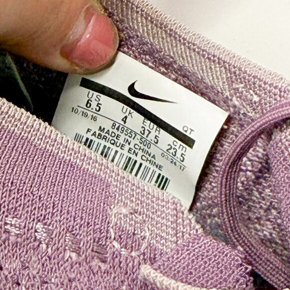 NIKE Women's Air Vapormax Flyknit PURPLE VAPOUR SHOE WMNS AIR VAPORMAX FLYKNIT - Picture 9 of 9